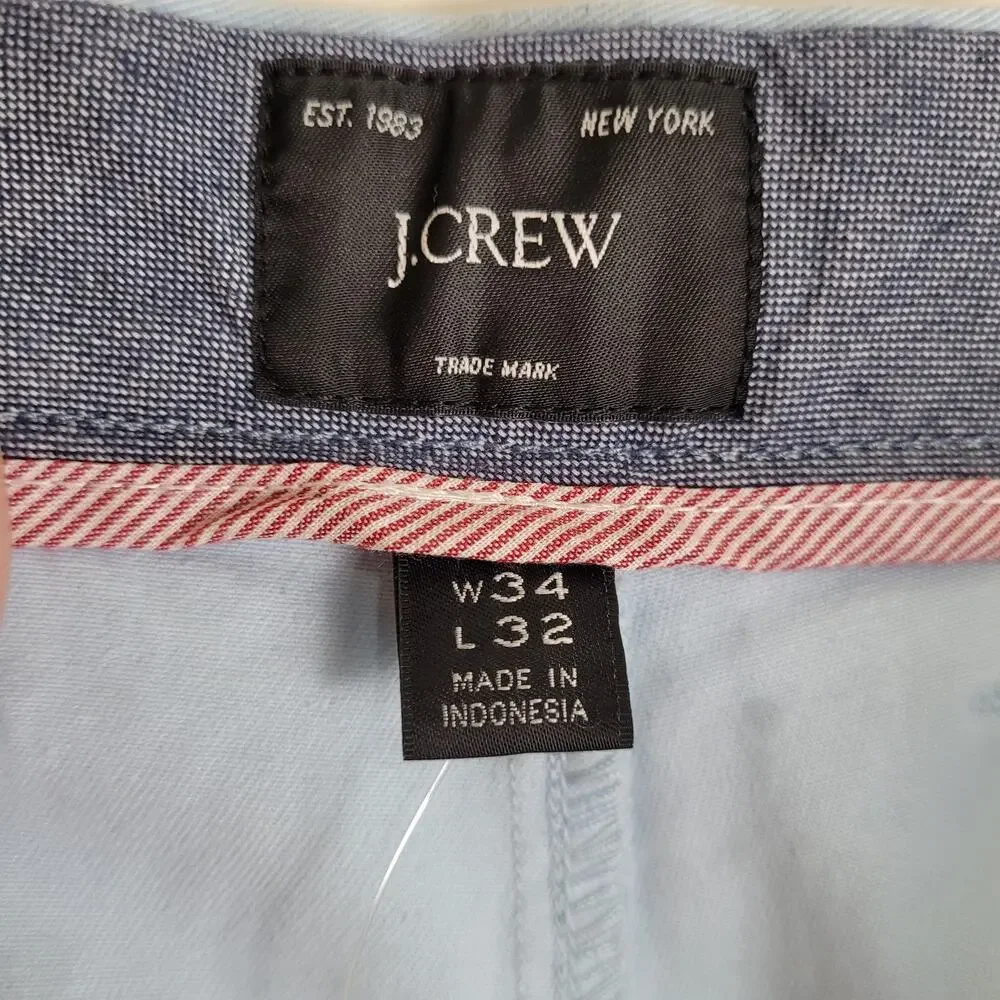 New J.Crew blue Straight 770 trouser pants Size 34x32 mens Preppy Classic Career